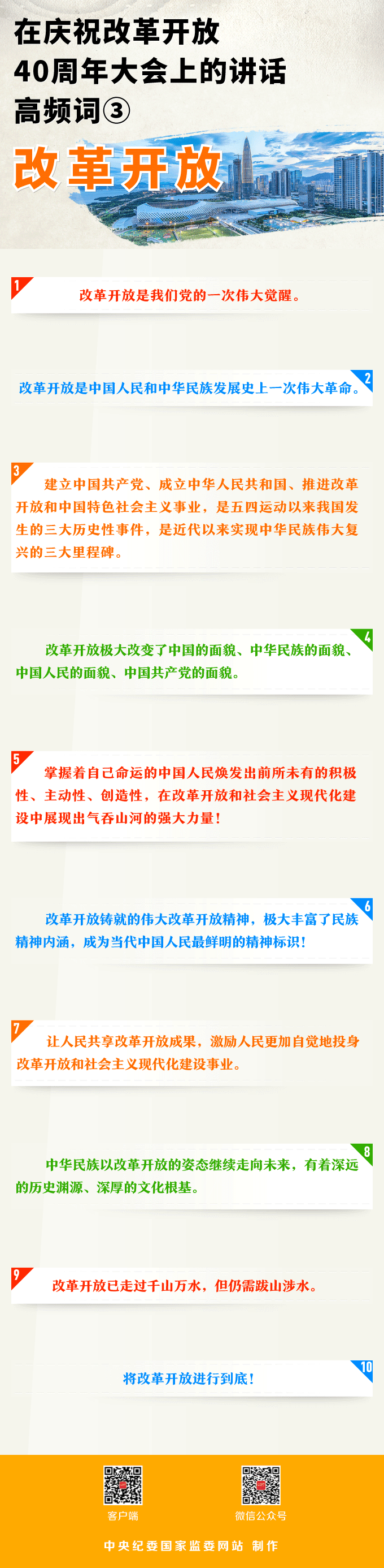 慶祝改革開放40周年大會講話中的高頻詞