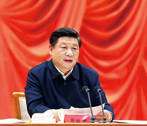 2016年1月18日，省部級主要領(lǐng)導(dǎo)干部學(xué)習(xí)貫徹十八屆五中全會精神專題研討班在中央黨校開班。中共中央總書記、國家主席、中央軍委主席習(xí)近平在開班式上發(fā)表重要講話。 新華社記者 李學(xué)仁/攝