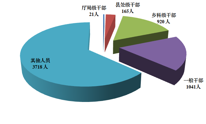 全省紀(jì)檢監(jiān)察機(jī)關(guān)處分人員按職級(jí)劃分圖