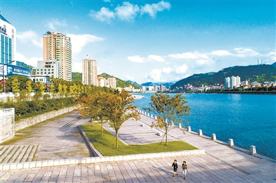 圖為青田防洪堤。 （資料圖片）